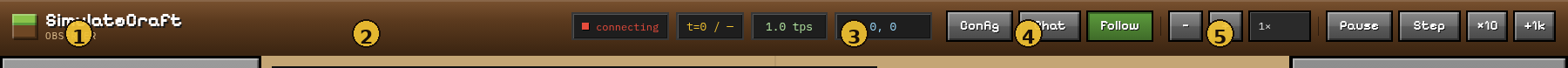 Annotated top bar